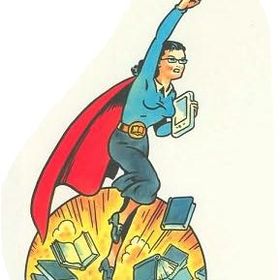 superhero librarian with cape superhero librarian with cape